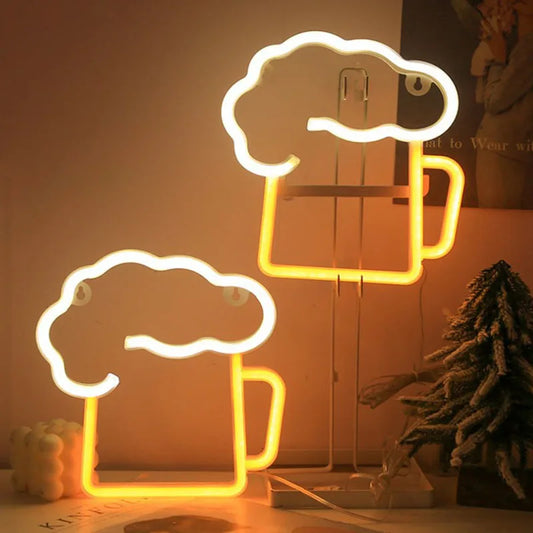 LED Beer Mug Neon Light