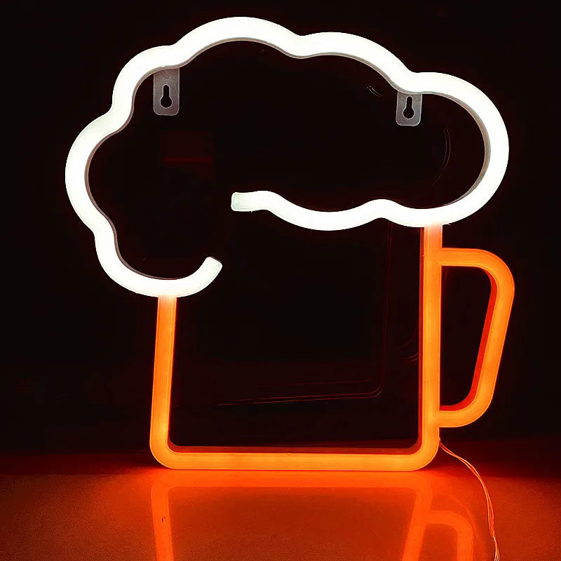 LED Beer Mug Neon Light